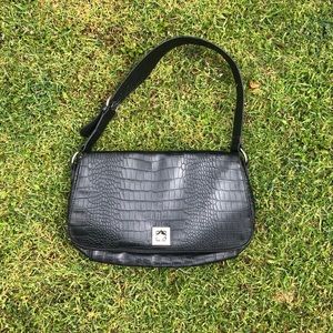 *SOLD* BLACK ALLIGATOR BAG